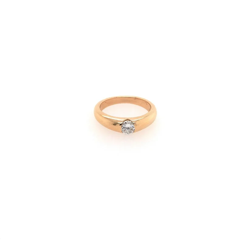 Solitaire Gelbgold 750 mit Brillant