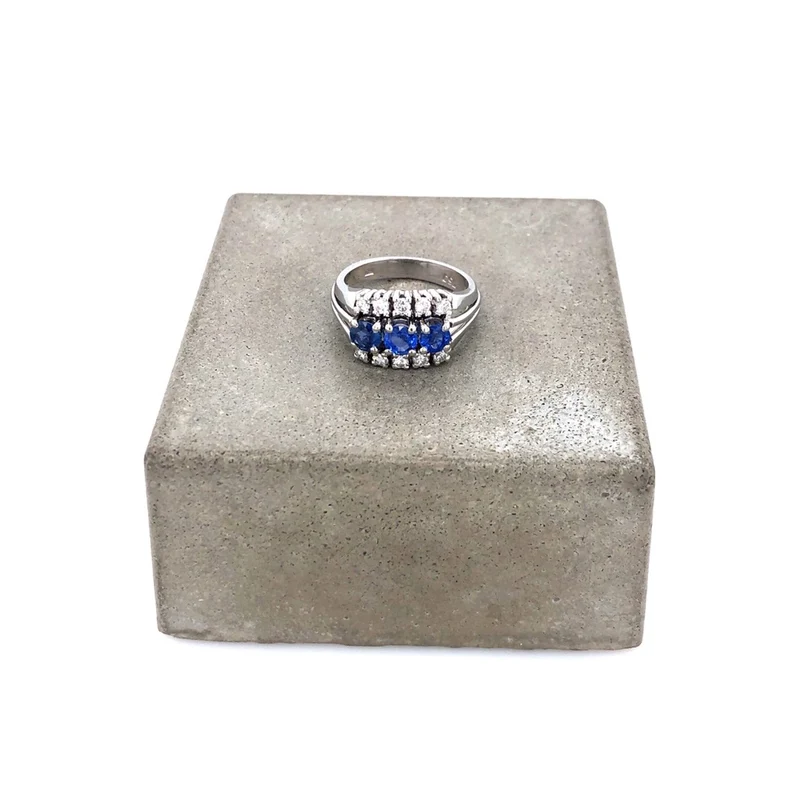 Ring Weissgold 750 mit Saphir & Brillanten