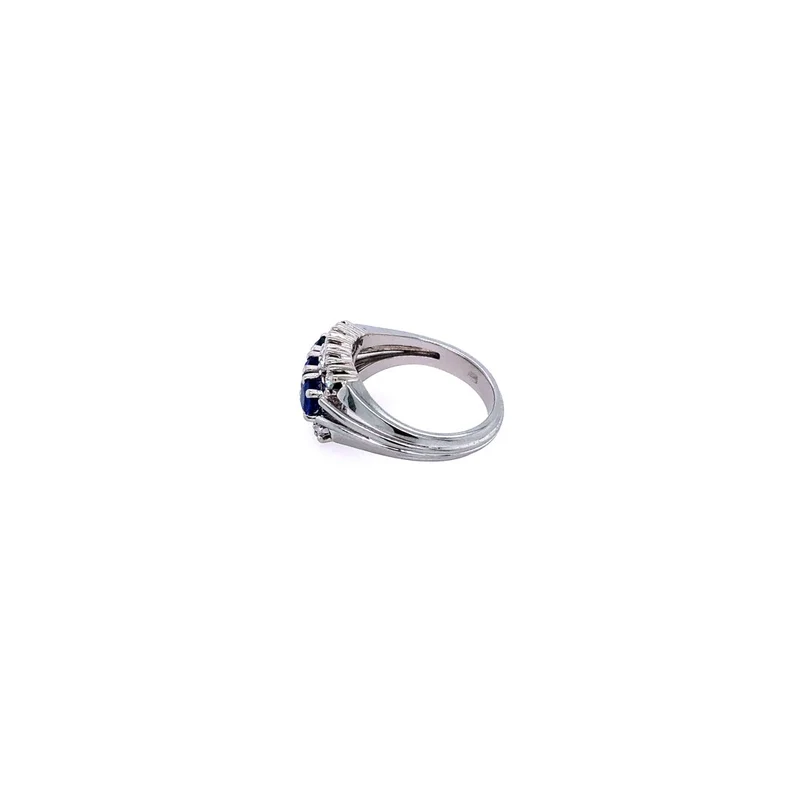 Ring Weissgold 750 mit Saphir & Brillanten