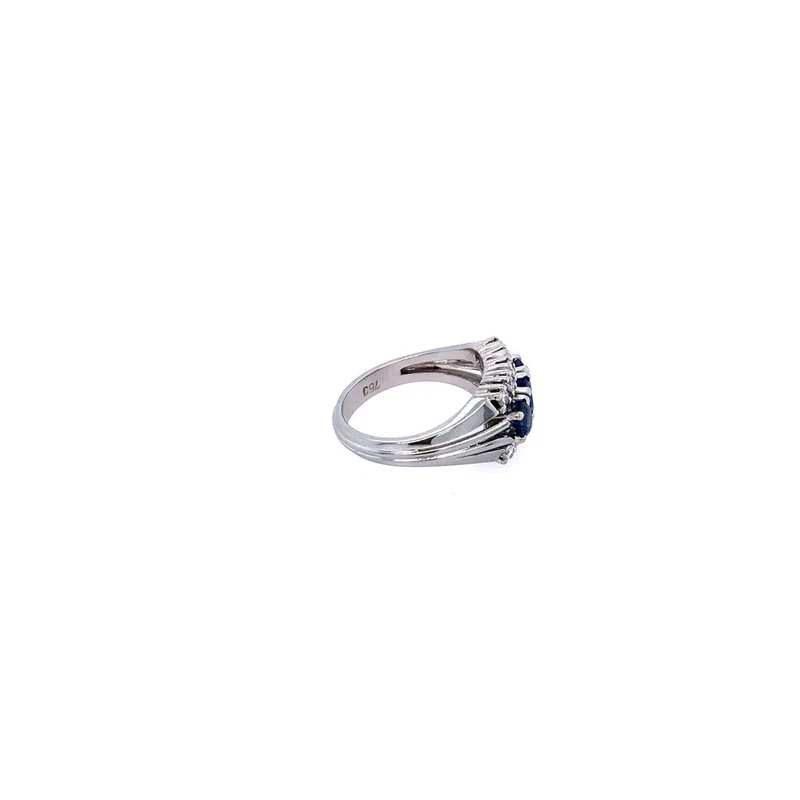 Ring Weissgold 750 mit Saphir & Brillanten