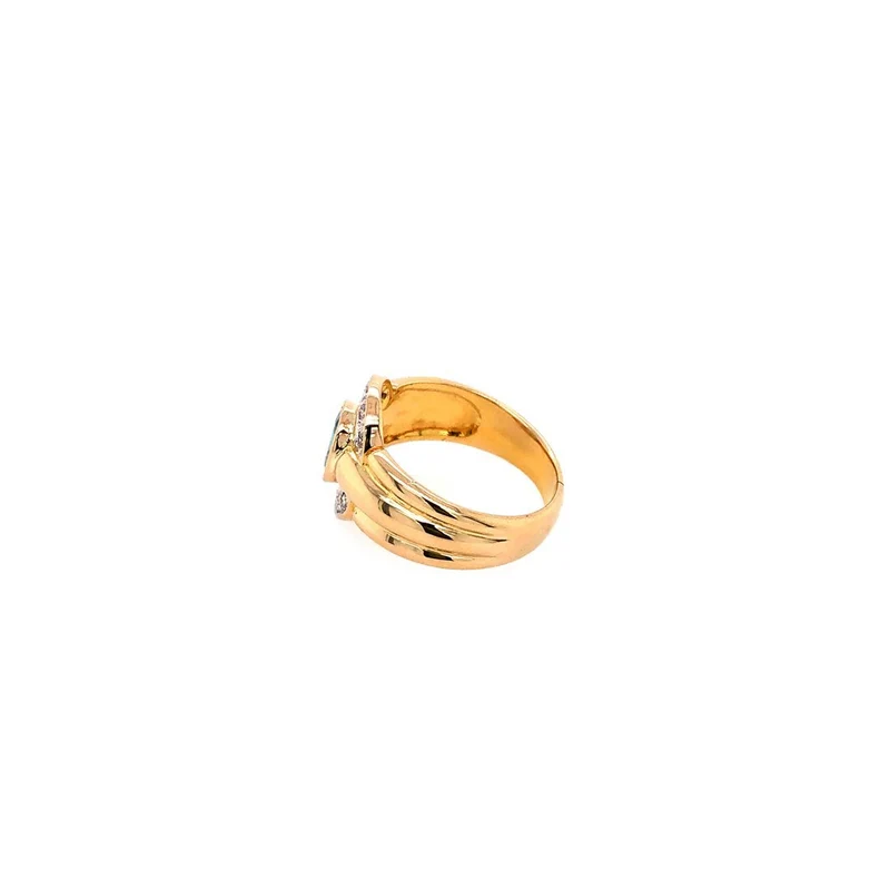 Ring Gelbgold 750 mit Topas & Brillanten