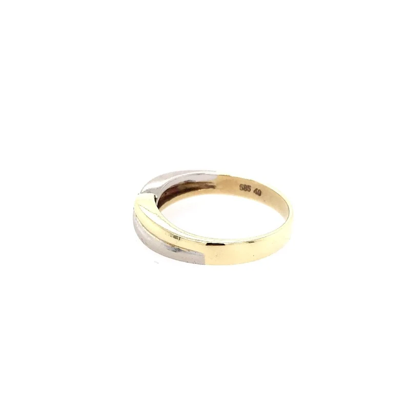 Ring Bicolor Gold 585 mit Brillant