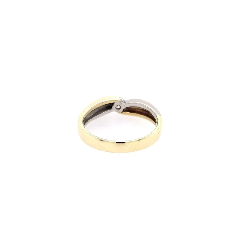 Ring Bicolor Gold 585 mit Brillant