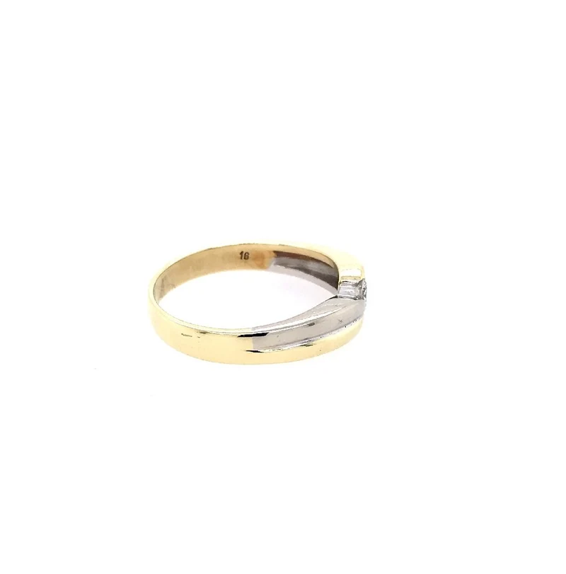 Ring Bicolor Gold 585 mit Brillant