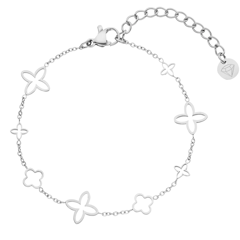 Fancy Clover Fußkette | 18K vergoldet