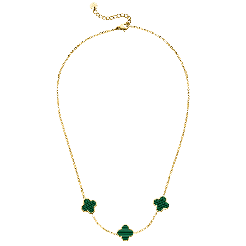 Green Clover Kette | 18K vergoldet