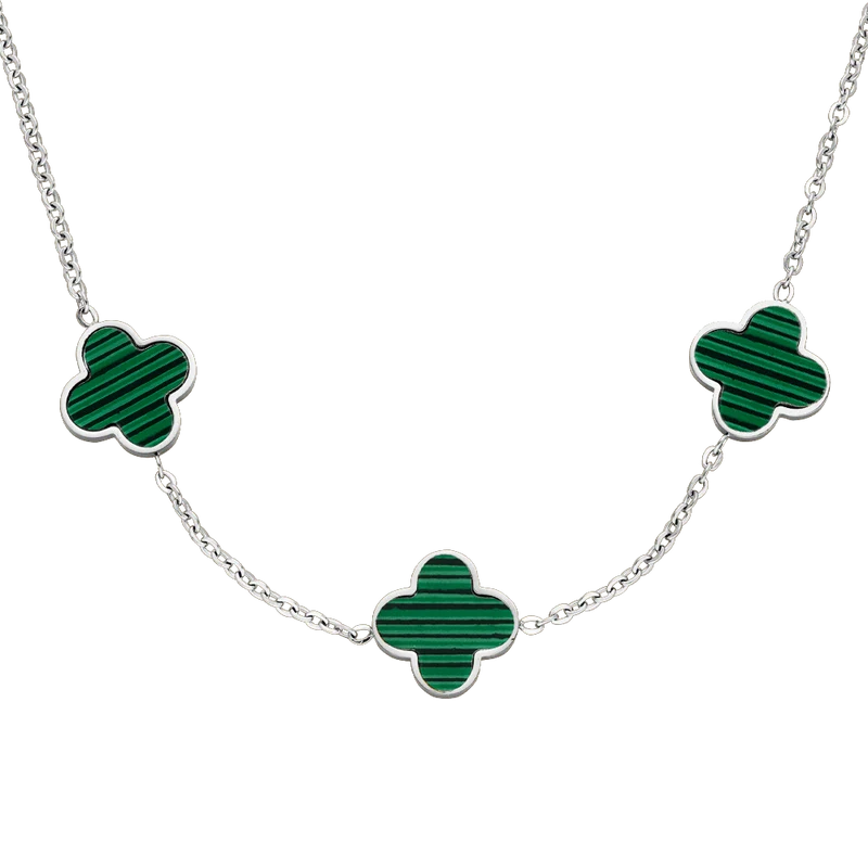 Green Clover Kette | 18K vergoldet