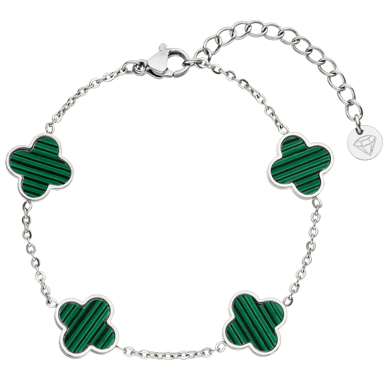 Green Clover Armband | 18K vergoldet