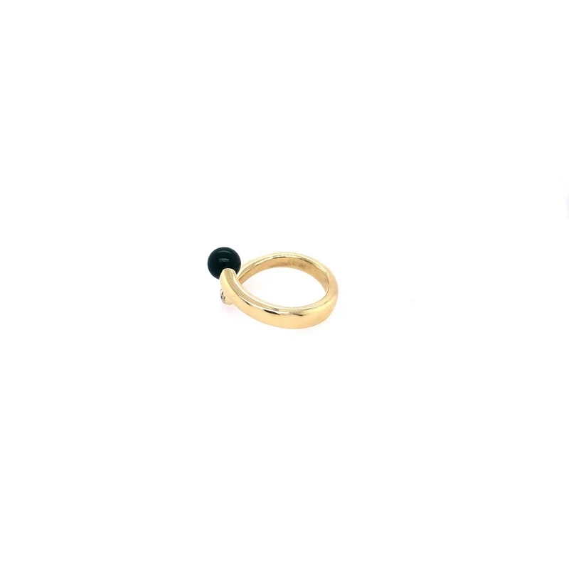 Ring Gelbgold 585 mit Jade & Brillanten