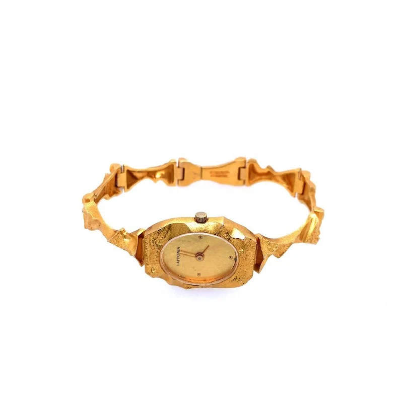 Second Hand Uhr Lapponia Pola Negri Gelbgold