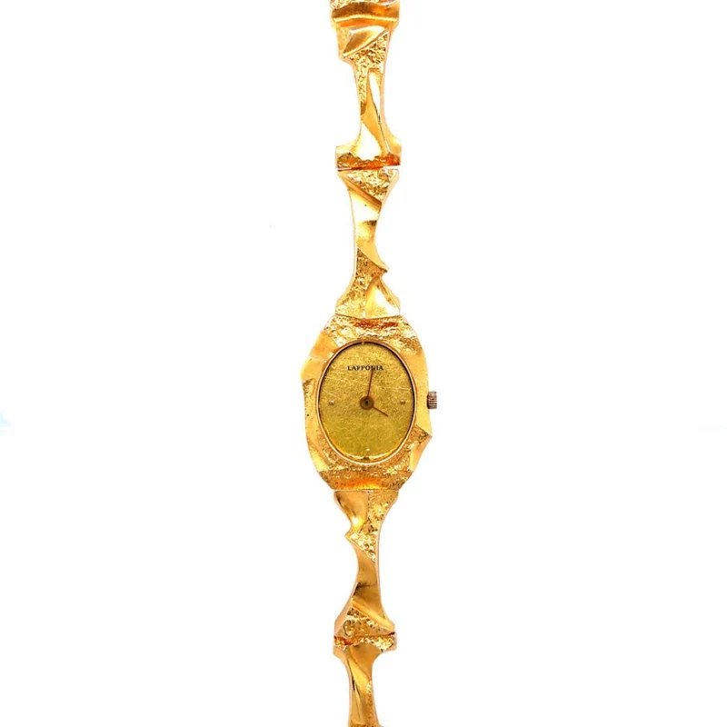 Second Hand Uhr Lapponia Pola Negri Gelbgold