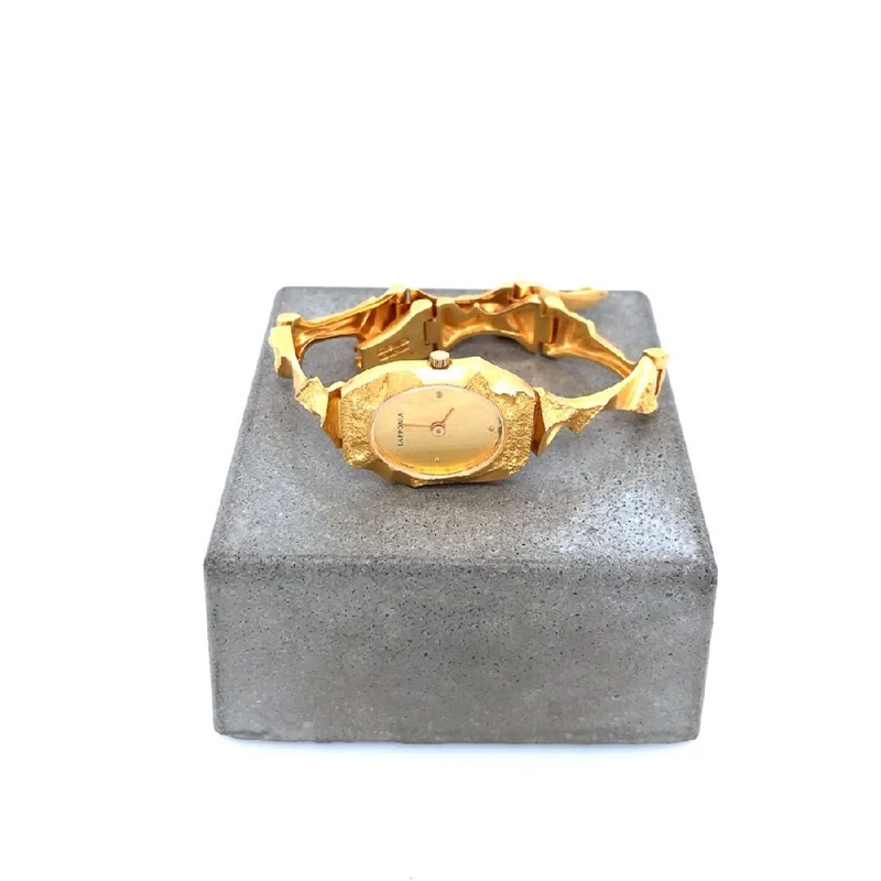 Second Hand Uhr Lapponia Pola Negri Gelbgold