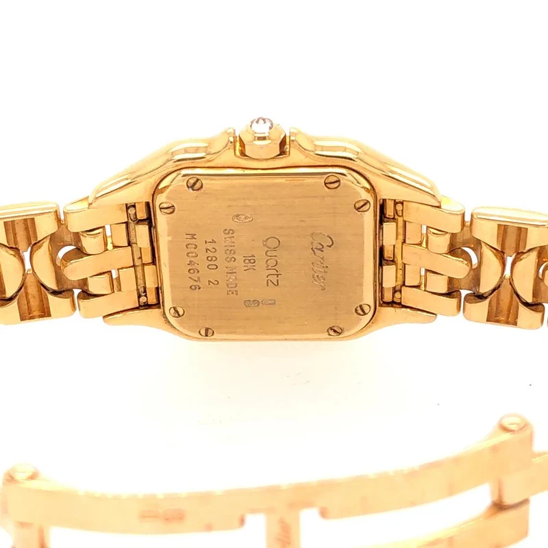 Gebrauchte Luxusuhr - Cartier Panthère Gelbgold mit Diamantlünette