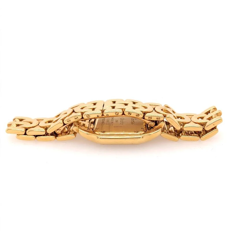 Gebrauchte Luxusuhr - Cartier Panthère Gelbgold mit Diamantlünette