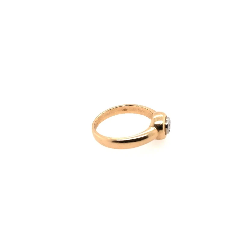Ring Bicolor Gold 585 mit Brillant