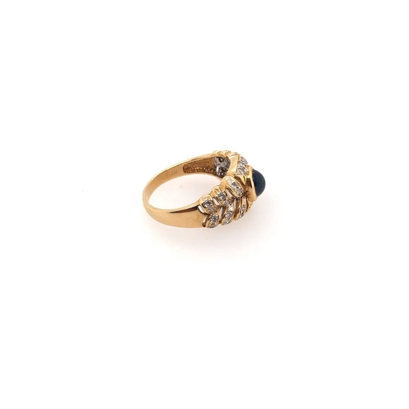Ring Gelbgold 750 mit Saphir & Brillanten
