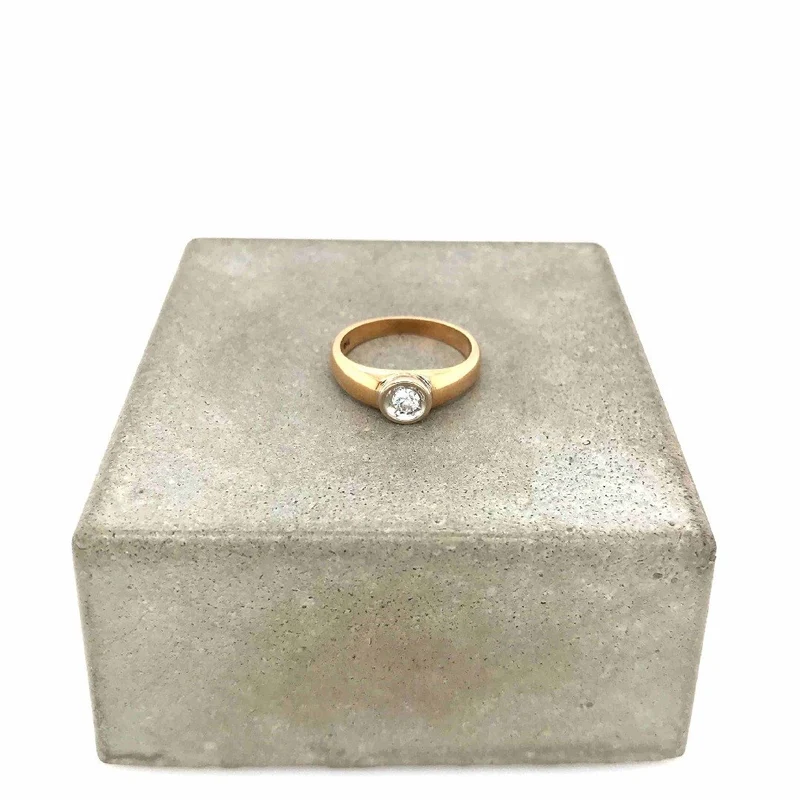 Ring Bicolor Gold 585 mit Brillant