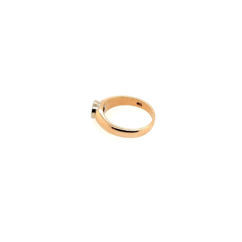 Ring Bicolor Gold 585 mit Brillant