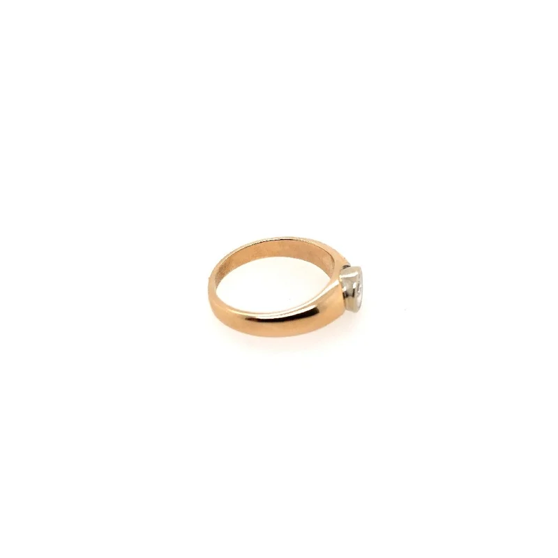Ring Bicolor Gold 585 mit Brillant