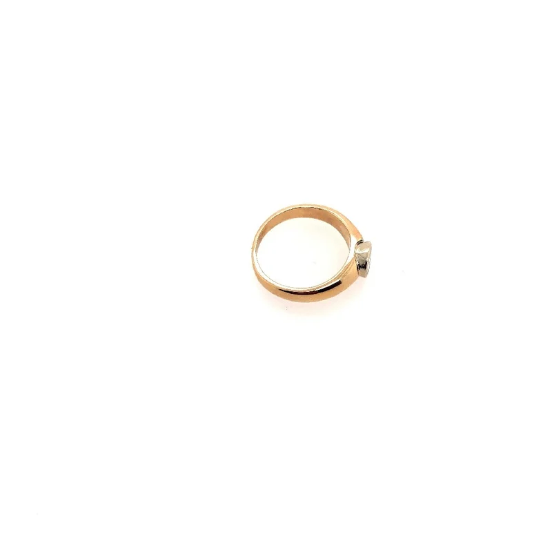 Ring Bicolor Gold 585 mit Brillant