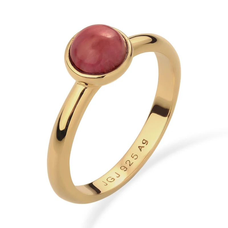 Solitär-Ring | Achat (Rot)