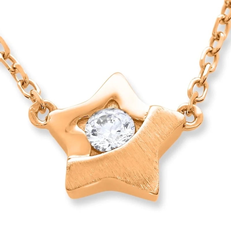 DAMENKETTE MIT STERN ANHÄNGER ROSÉ GOLD DAMENSCHMUCK