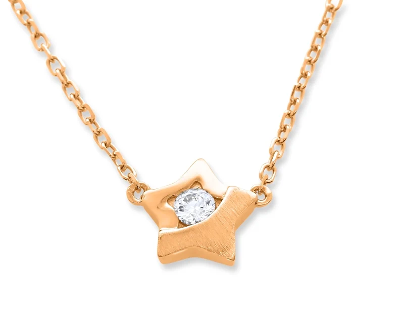 DAMENKETTE MIT STERN ANHÄNGER ROSÉ GOLD DAMENSCHMUCK