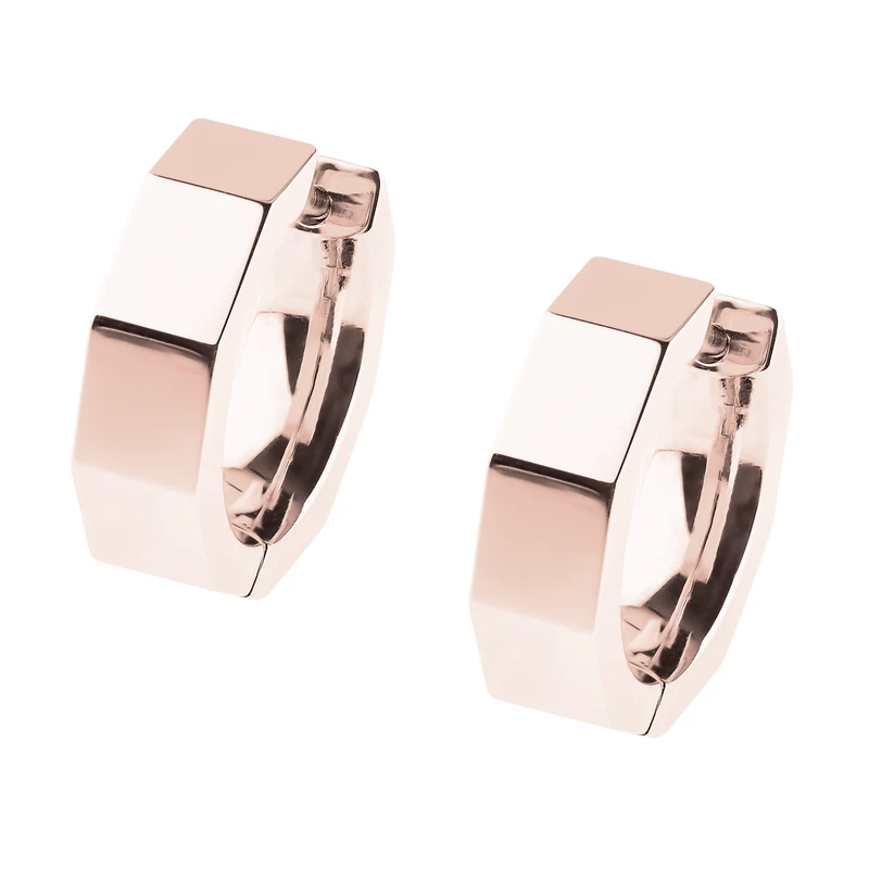 Edelstahl Creolen Rosegold-Beschichtung ERNSTES DESIGN E605