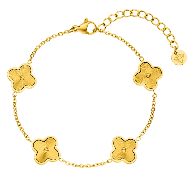 Shine Clover Armband | 18K vergoldet