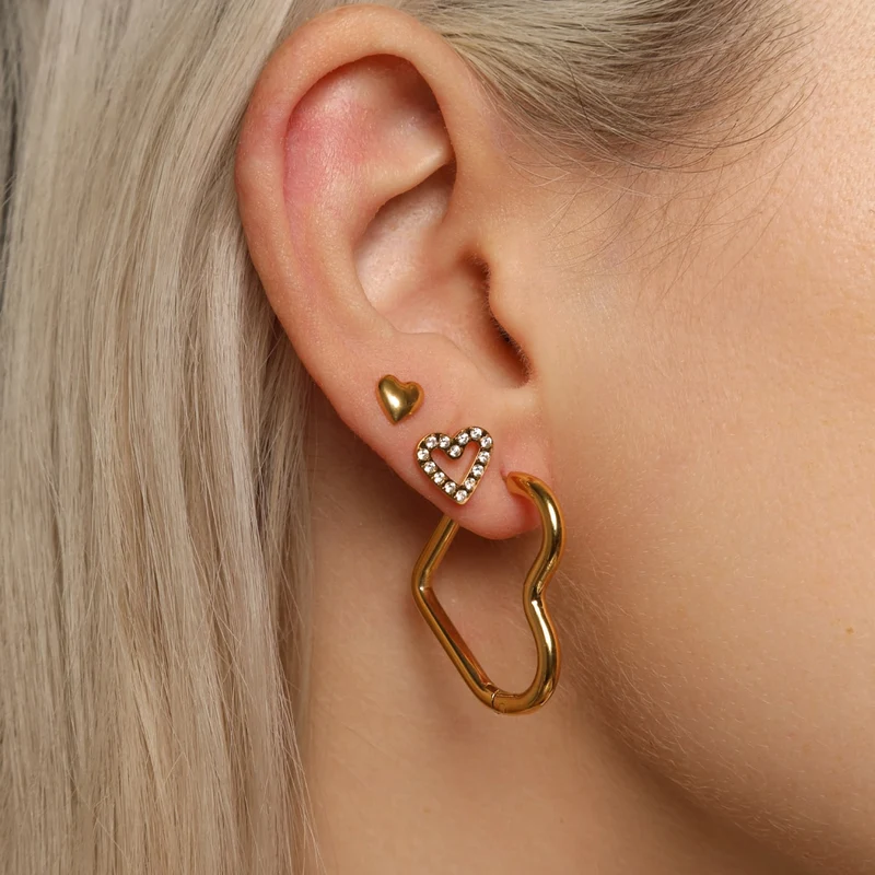 Fancy Heart Ohrringe | 18K vergoldet