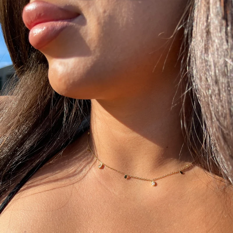 Shine Drops Halskette | 18K vergoldet
