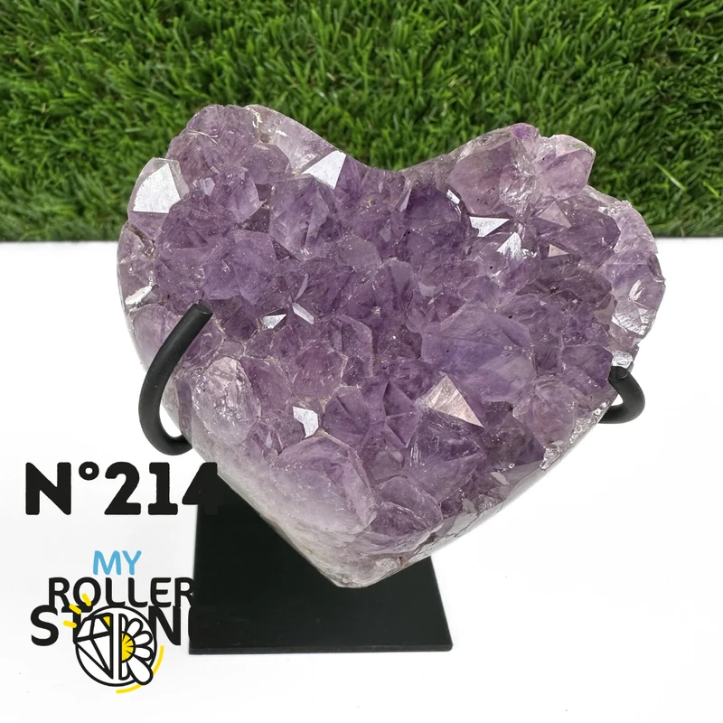 Amethyst-Herzgeode auf Metallständer Nr. 214