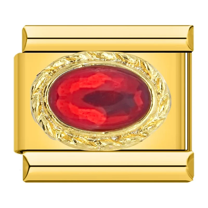 Roter Stein auf Gold