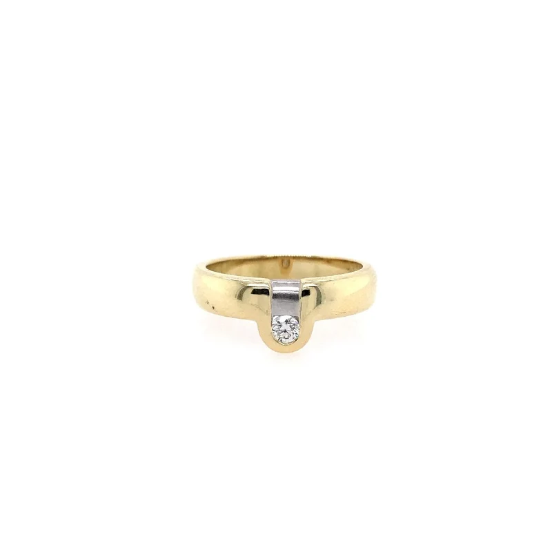 Ring Bicolor Gold 585 mit Brillant