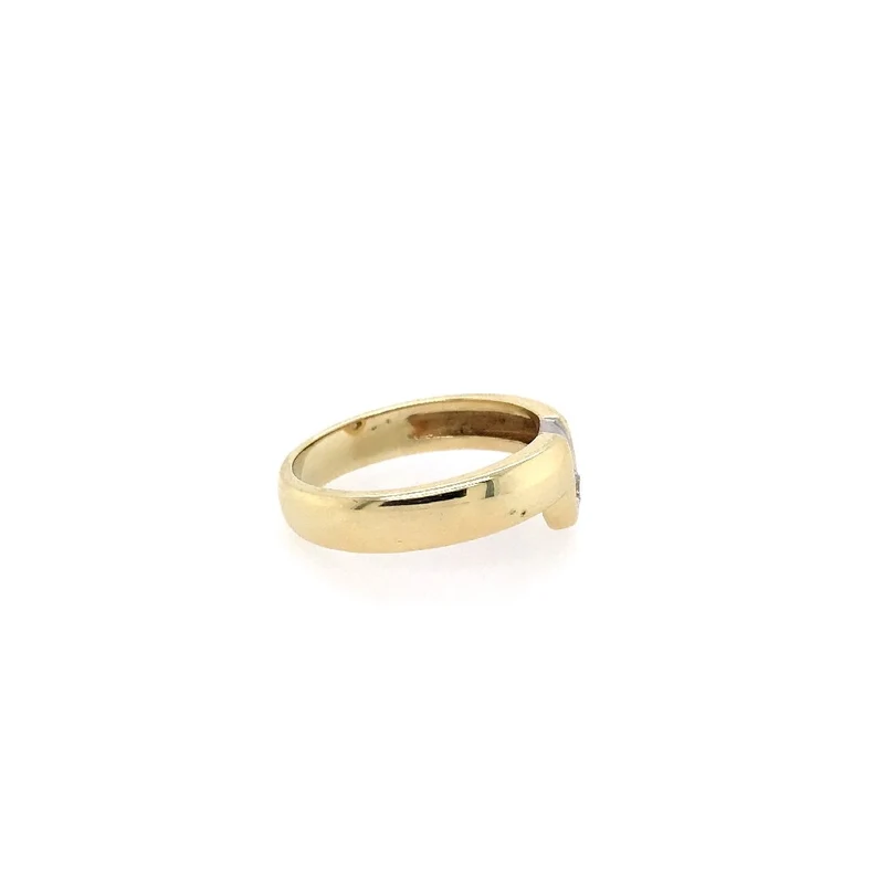 Ring Bicolor Gold 585 mit Brillant