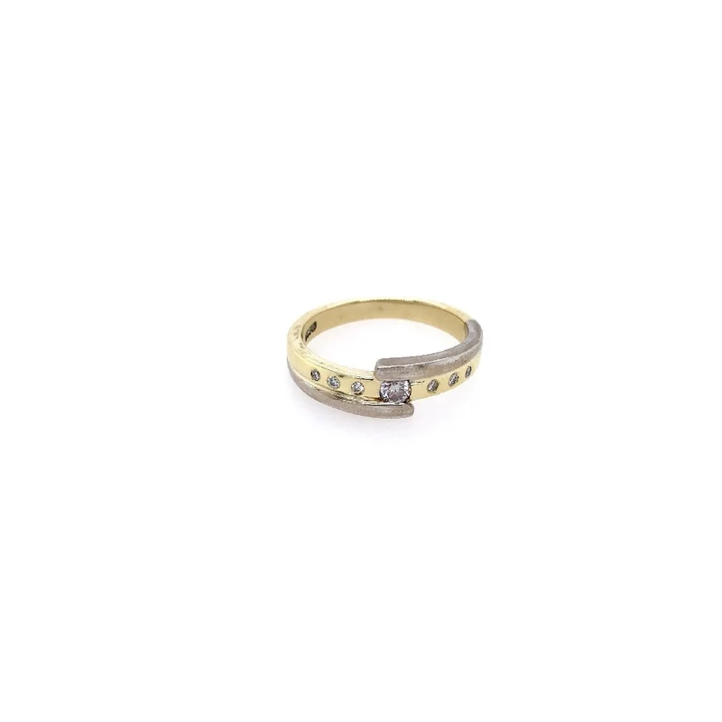 Ring Bicolor Gold 585 mit Brillanten
