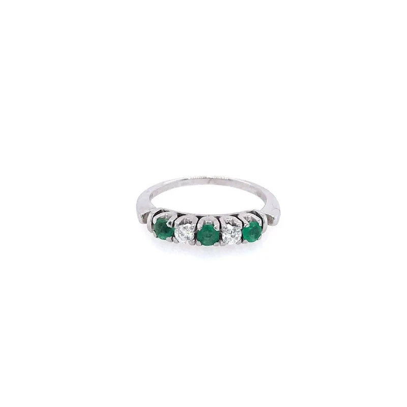 Ring Weissgold 585 mit Smaragden & Brillanten