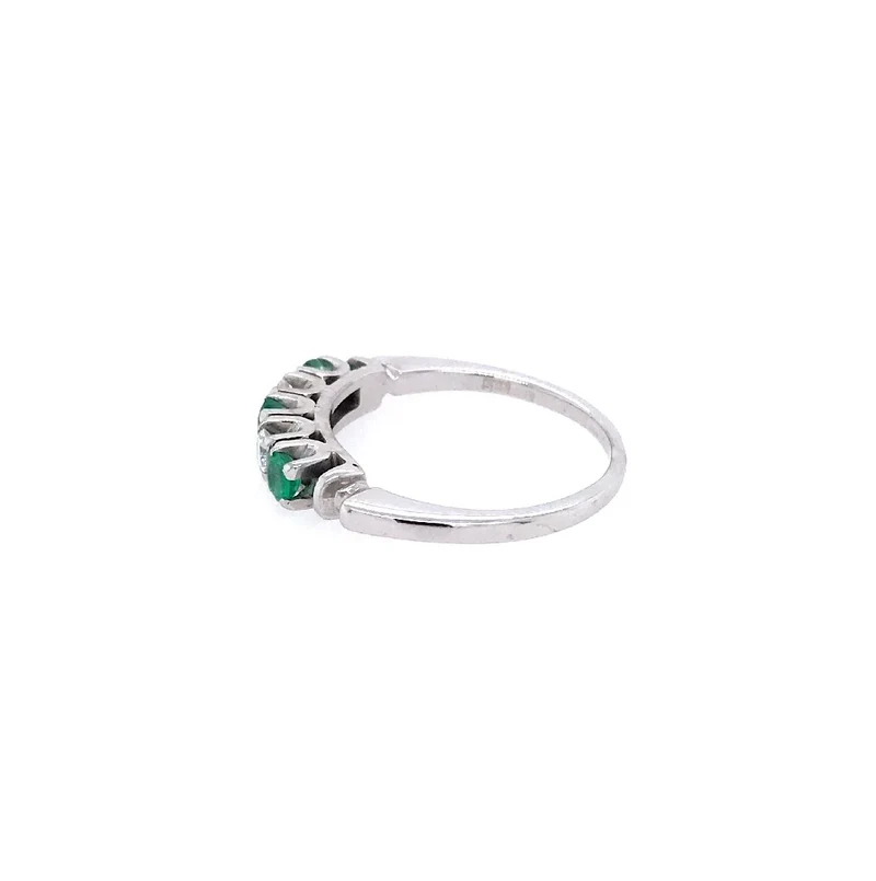 Ring Weissgold 585 mit Smaragden & Brillanten