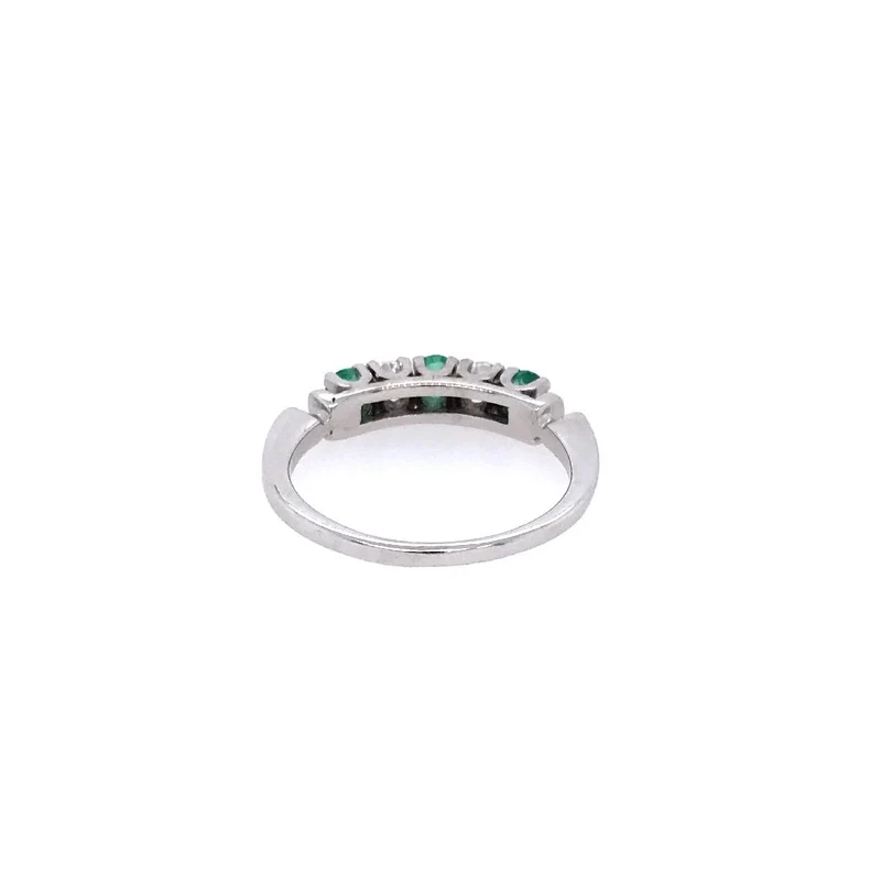 Ring Weissgold 585 mit Smaragden & Brillanten