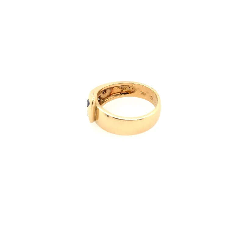 Ring Gelbgold 750 mit Smaragd, Saphir, Rubin & Brillanten