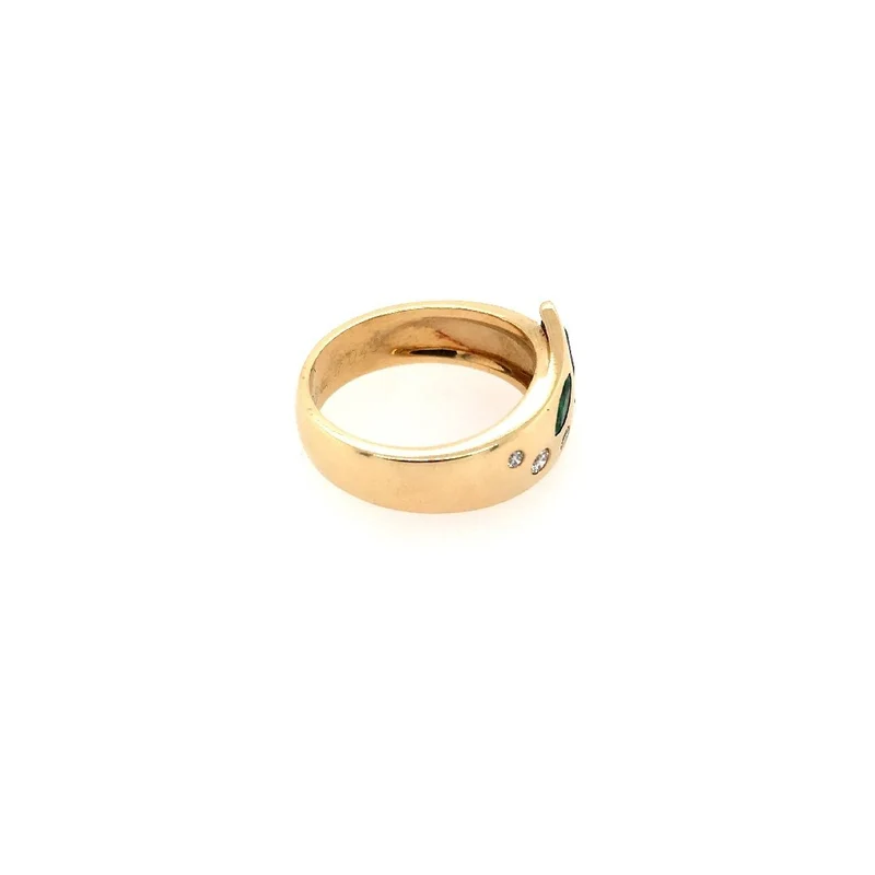 Ring Gelbgold 750 mit Smaragd, Saphir, Rubin & Brillanten