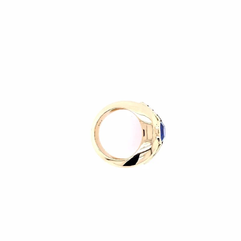 Ring Gelbgold 750 mit Safir & Diamanten