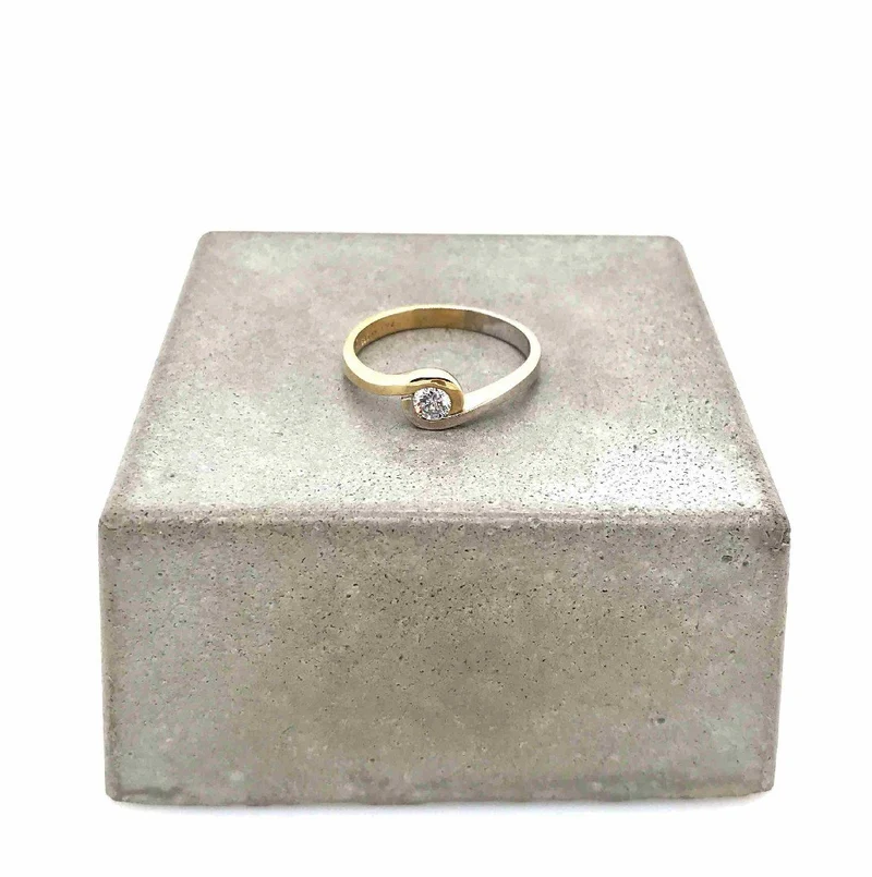 Ring Bicolor Gold 585 mit Brillant
