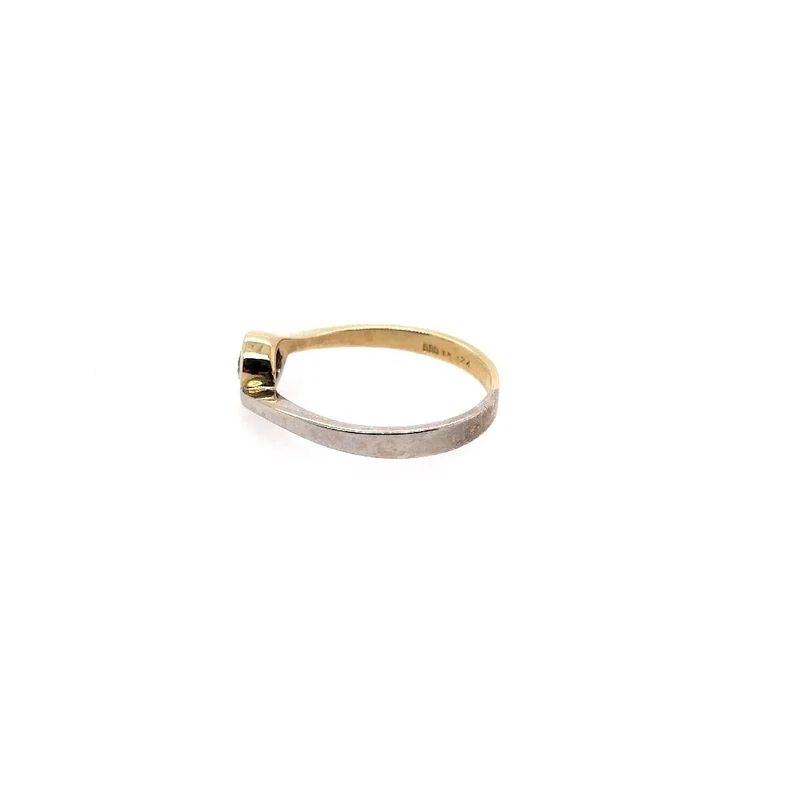 Ring Bicolor Gold 585 mit Brillant