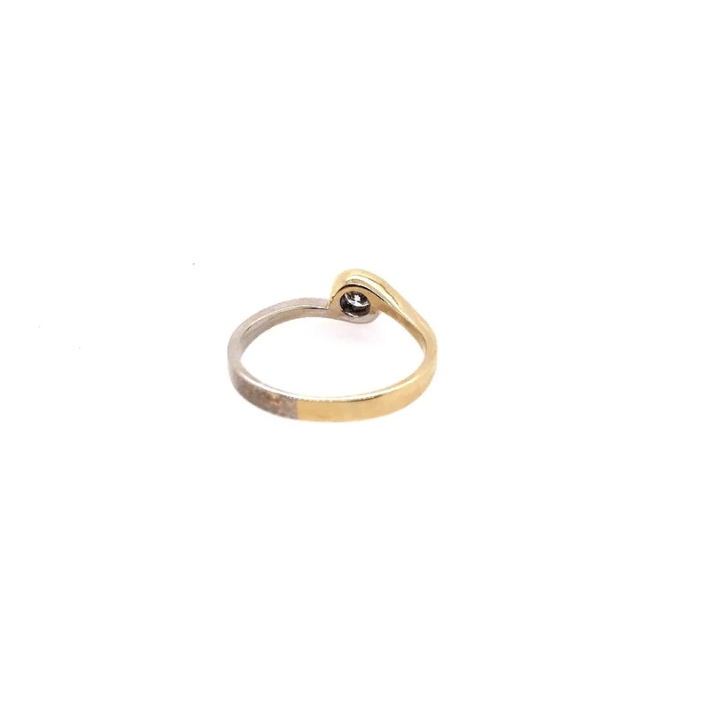 Ring Bicolor Gold 585 mit Brillant