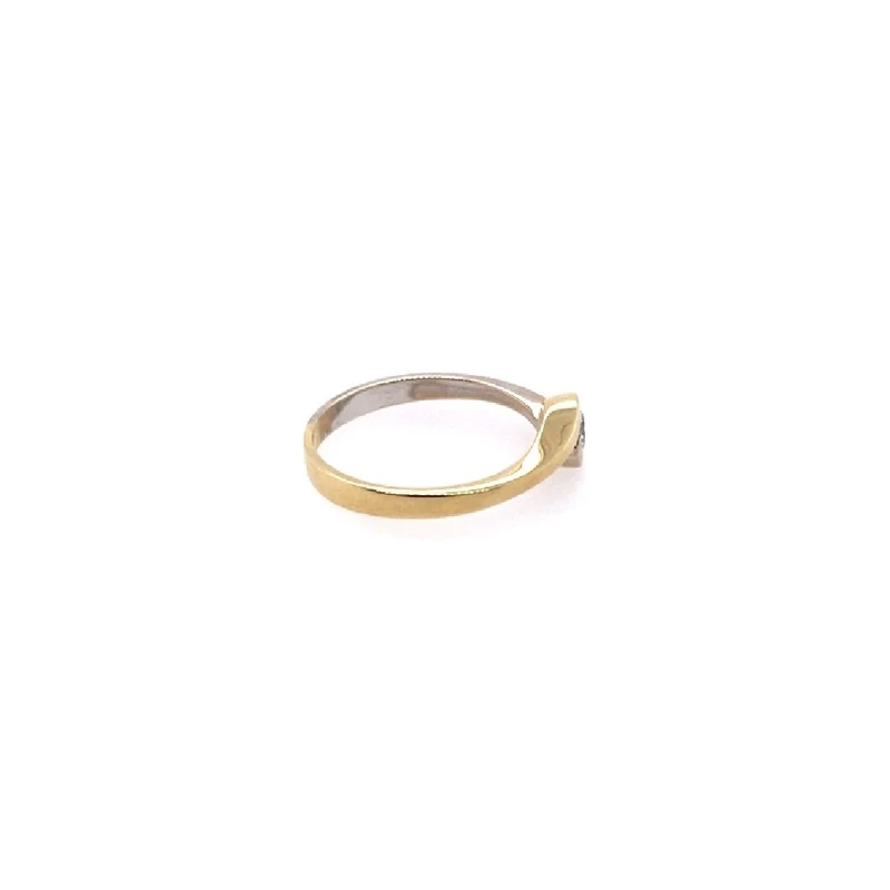 Ring Bicolor Gold 585 mit Brillant
