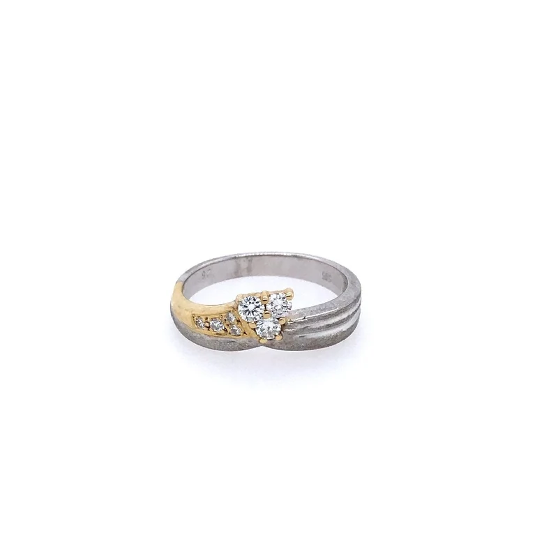 Ring Bicolor Gold 585 mit Brillanten