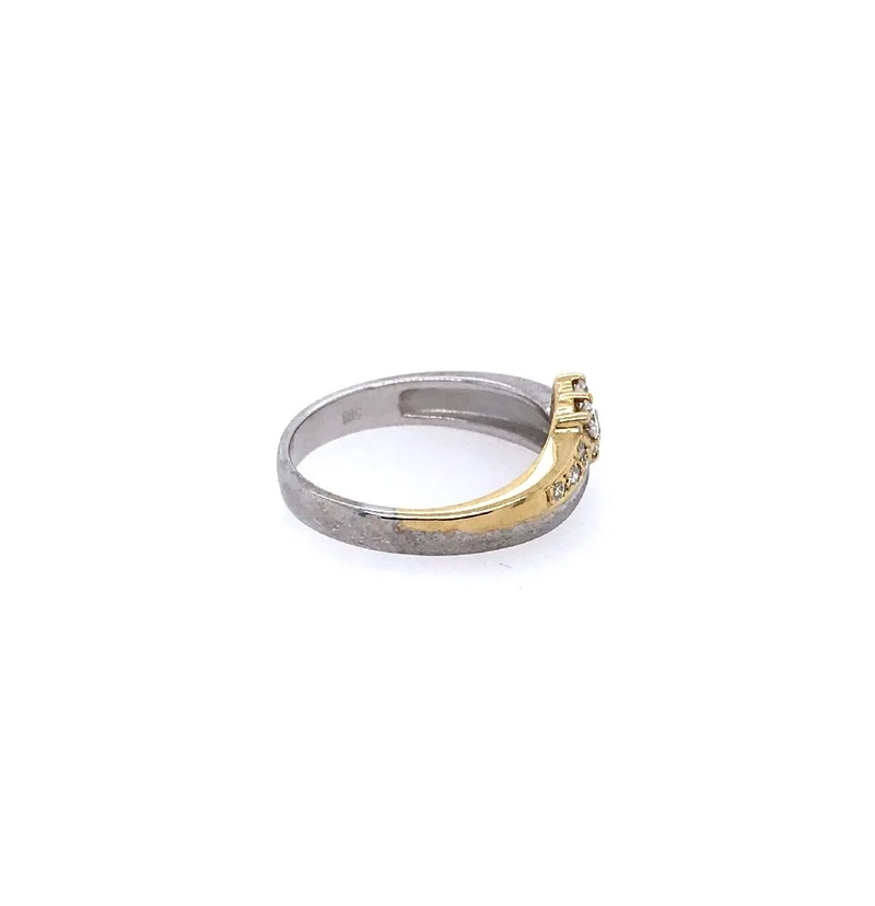Ring Bicolor Gold 585 mit Brillanten