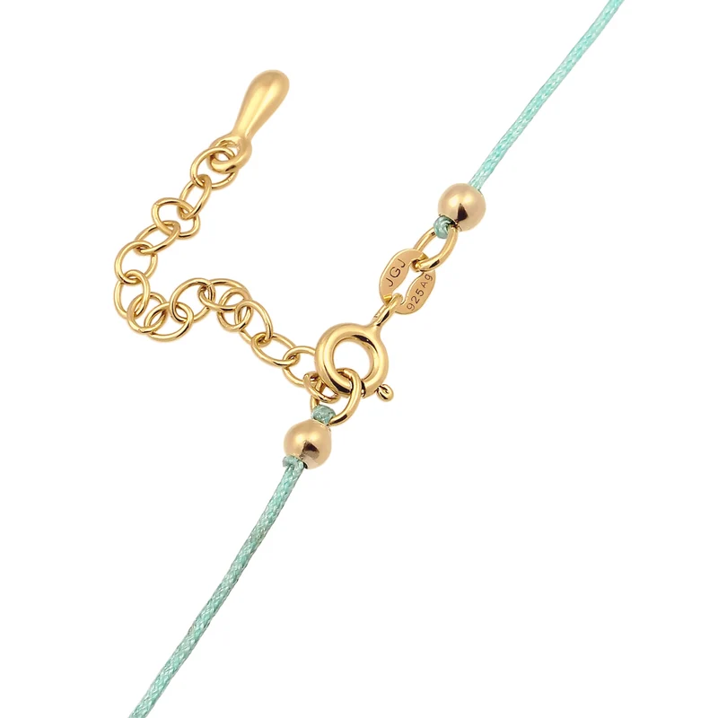 Halskette Tropfen | Synthetischer Rubin (Pink)