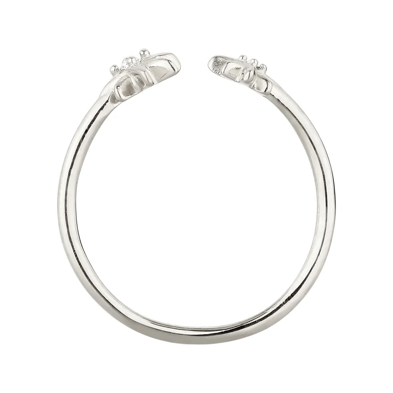 Ring Offen Stern | Mit Kristallen von Swarovski® (Weiß)